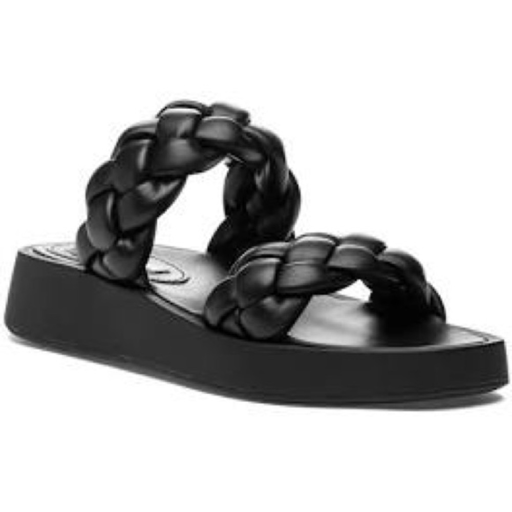 Women's Black Braided Sandals